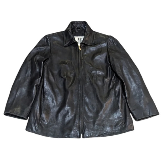 Vintage LNR Genuine Leather Jacket Gorgeous Supple Size Small Petite Y2K - Picture 1 of 11